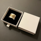 Silver Ring with Golden Threads