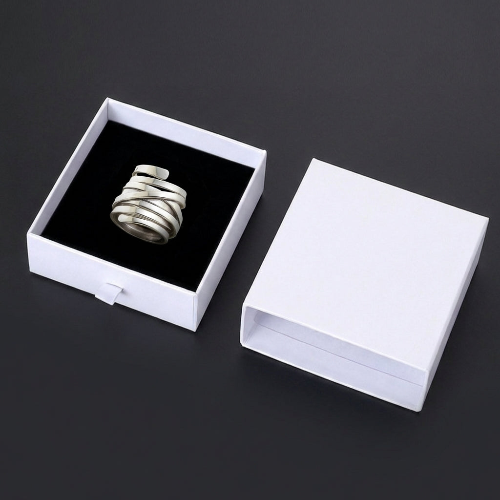 Bliss - Vintage Thick Layer Silver Ring