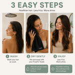 3 Easy Steps - Wash Dry Enjoy