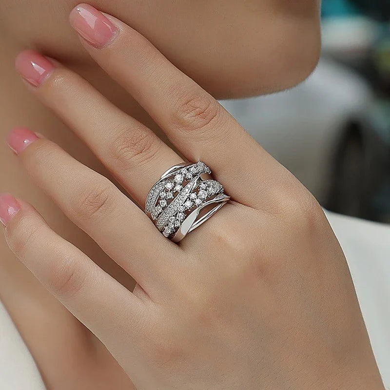 Luxury Crystal Layer Ring