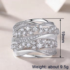 Luxury Crystal Layer Ring