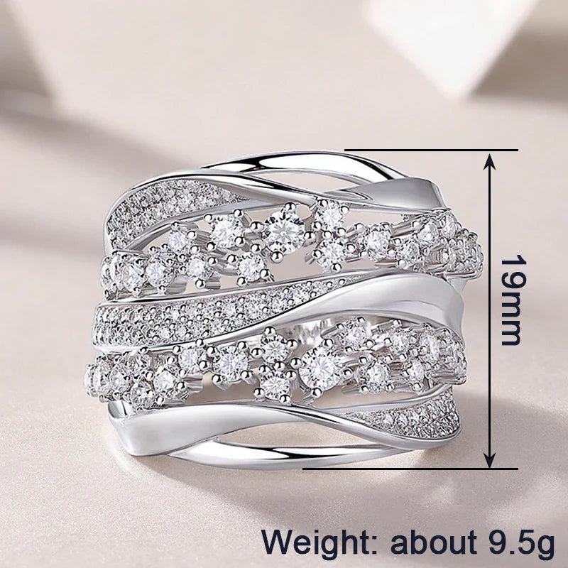Luxury Crystal Layer Ring