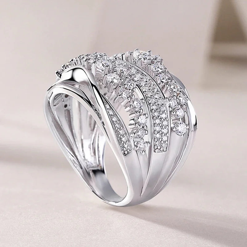 Luxury Crystal Layer Ring