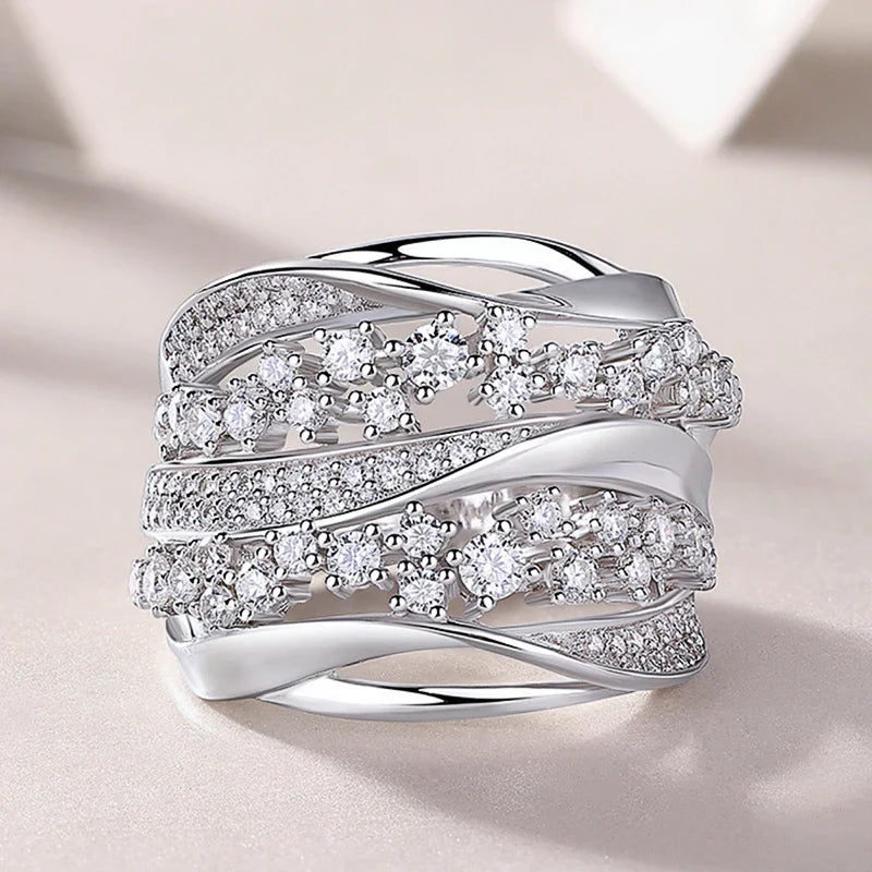 Luxury Crystal Layer Ring