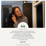 Customer review Sarah M - less frizz more shine